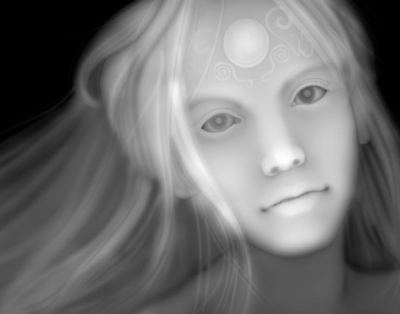 3d Grayscale Girl Relief Picture Bitmap (.bmp) format file free