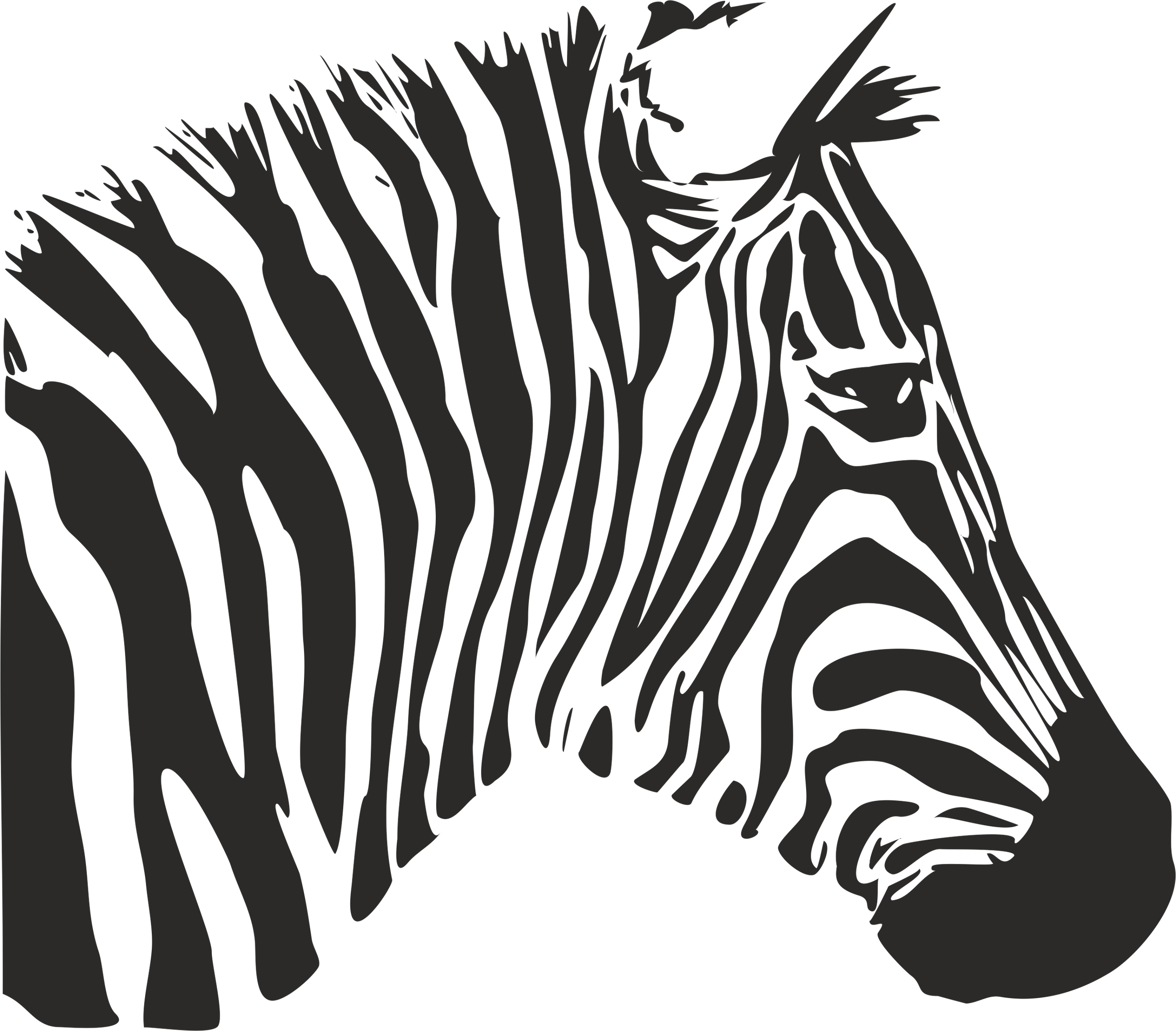 Zebra Print Stencil Template Printable - Printable Templates Free