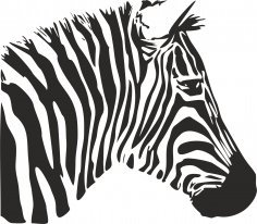 Zebra Stencil Free Vector