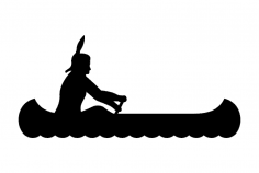 Indian Canoe dxf File