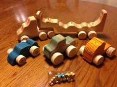 Wooden Toy Hauler Free Vector