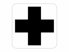 First Aid Road Sign dxf File