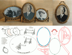 Laser Cut Vintage Picture Frames SVG File