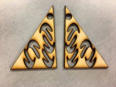 Laser Cut Triangle Holes Earrings