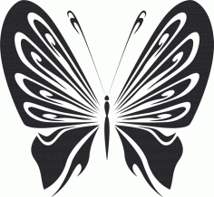 Vector Art Doodle butterfly DXF File