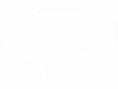 Fish Dotted Design dxf File