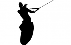 Wake Surfing Silhouette dxf File