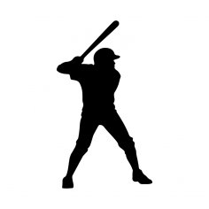 Baseball Player Silhouette dxf File