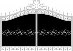 Forged gates sketch vector Free Vector