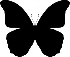 Butterfly Silhouette Vector Art Free Vector