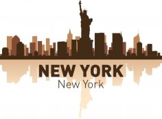 New York Skyline Vector Art Free Vector