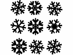 Snowflakes Snezhinki dxf File