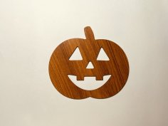 Laser Cut Halloween Wooden Pumpkin Cutout Free Vector