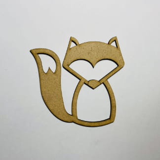 Laser Cut Wooden Fox Shape For Crafts Free Vector