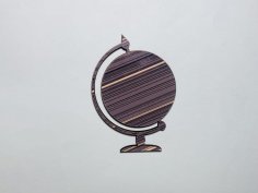 Laser Cut Globe Cutout Unfinished Wood Shape Craft Free Vector