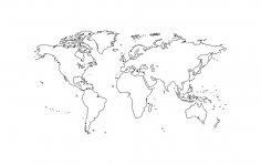World Map dxf file