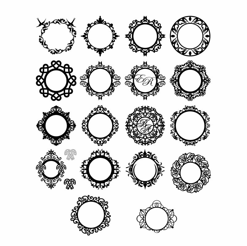 Circular Frames Free Vector cdr Download - 3axis.co