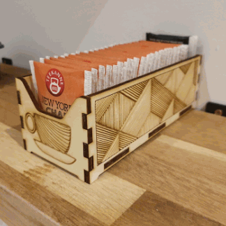 Laser Cut Wooden Tea Box SVG File