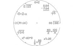 Clock Math DXF File
