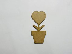 Laser Cut Heart Flower Wood Shape Heart Flower Wood Cutout Free Vector