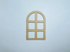 Laser Cut Wood Window Cutout For Crafts Free Vector