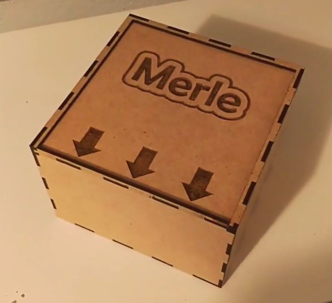 Laser Cut Wooden Box With Sliding Lid 15x15x10 3mm Mdf Template DXF 