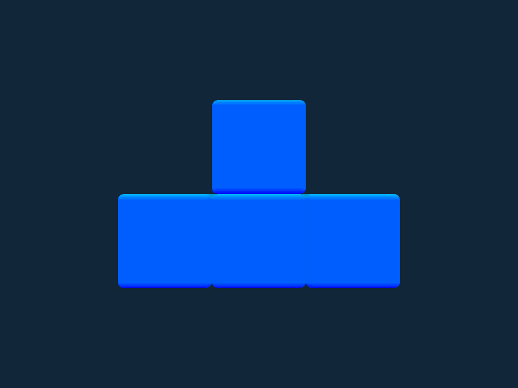 Tetris block T stl file Free Download 