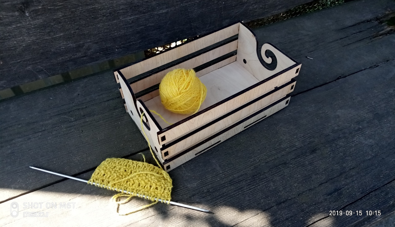 Laser Cut Wooden Yarn Box Crochet Knitting Storage Box Yarn Holder Free  Vector cdr Download 