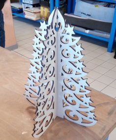 Laser Cut Wooden Christmas Tree 5mm PDF File