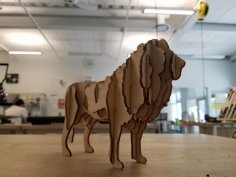 Laser Cut Lion 3D Model PDF File
