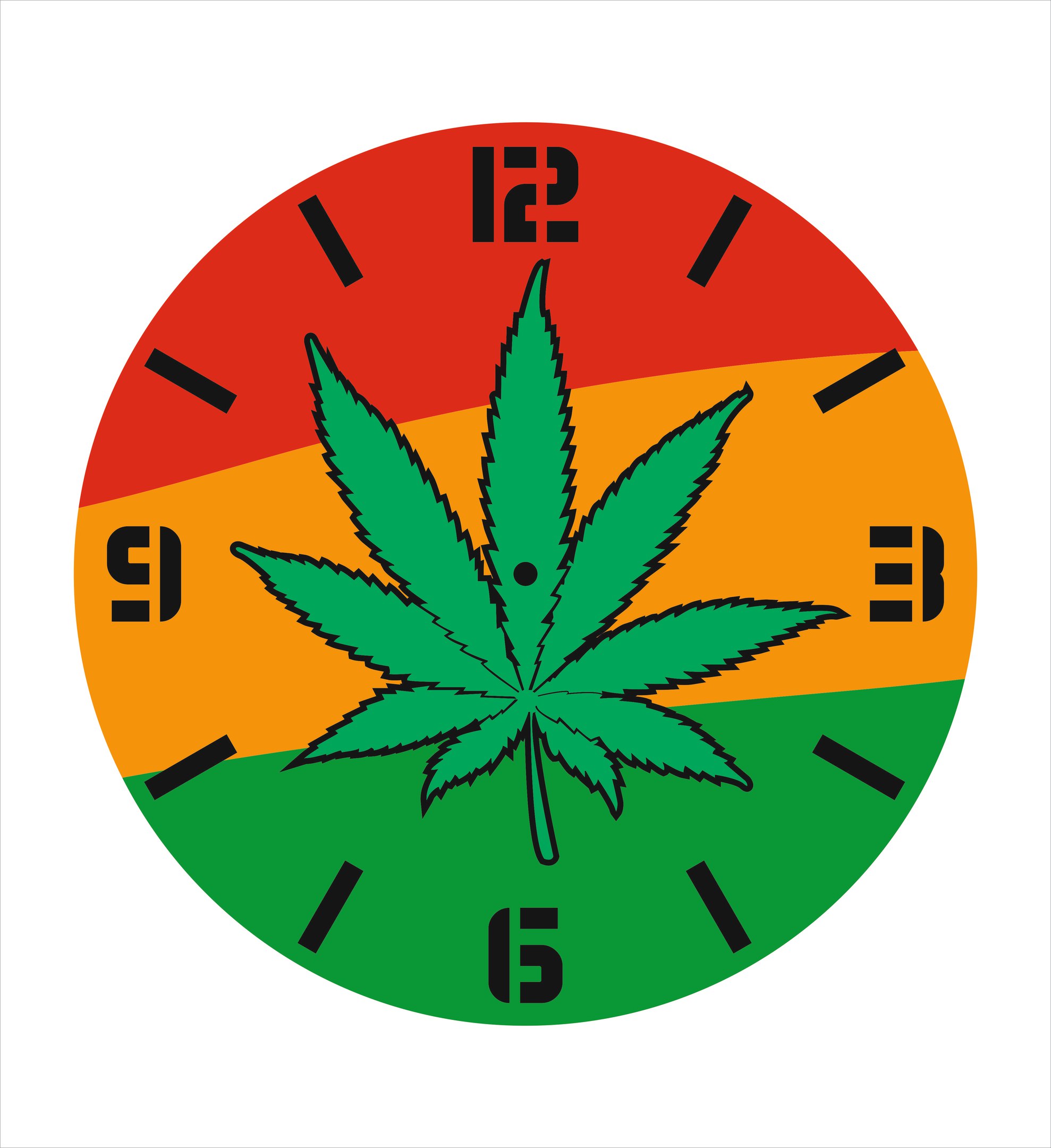 Download Laser Cut Wall Clock With Pot Leaf Free Vector Cdr Download 3axis Co