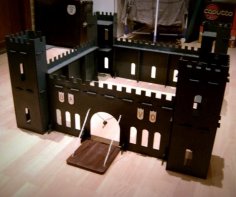 Laser Cut Toy Castle 3D Model DXF File