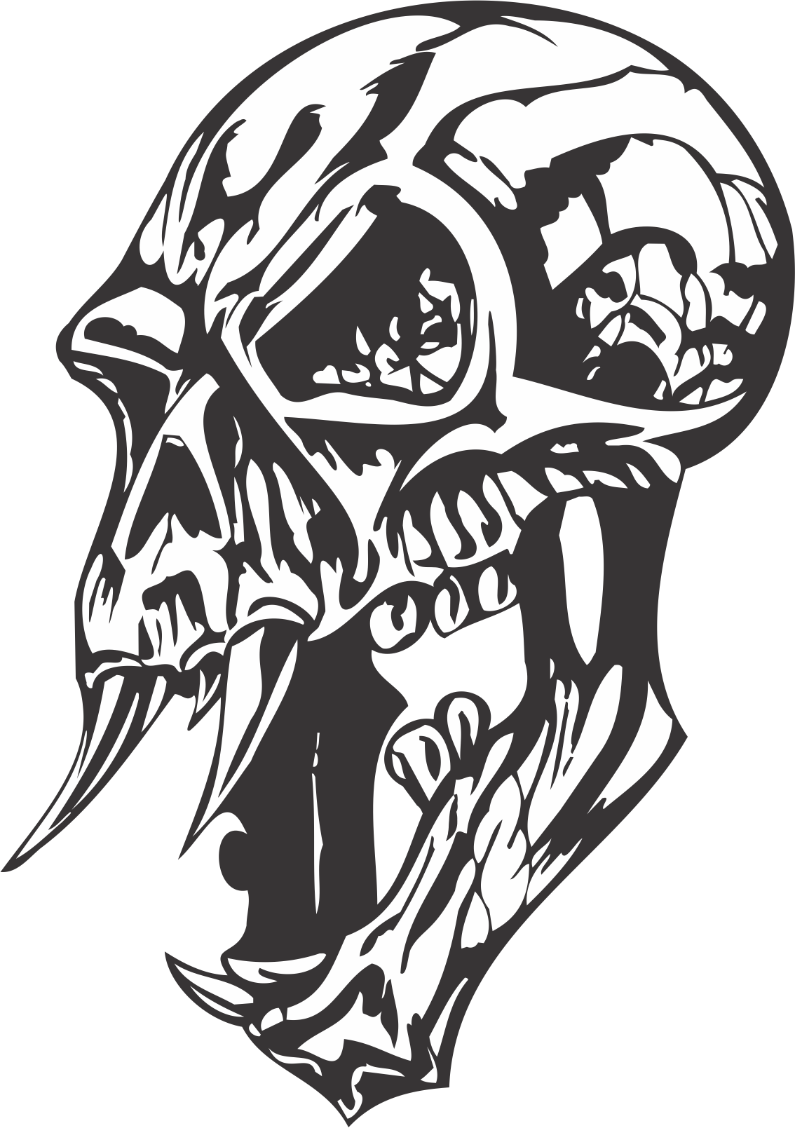 Skulls Cut File DXF File Free Download - 3axis.co