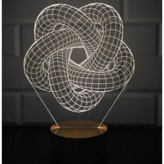 3D Torus Spiral Lamp DXF File