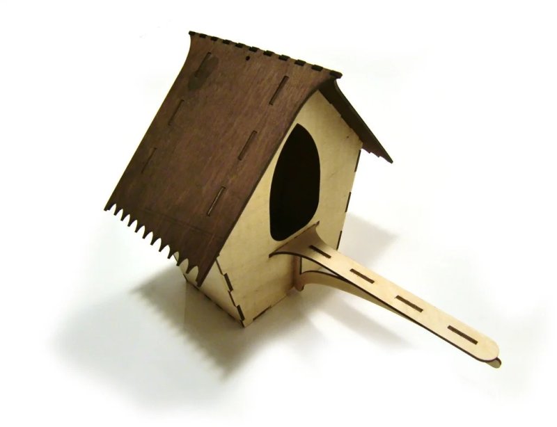 Laser Cut Bird House Free Vector cdr Download - 3axis.co - 3D model önizlemesi