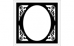 Frame Oval dxf File