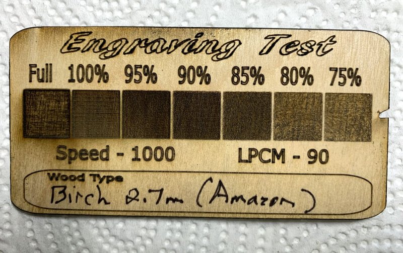 Laser Cut Small And Fast Engraving Test Template Free Vector Download - 3axis.co - 3D model önizlemesi