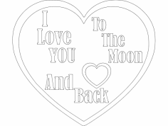 To Moon And Back dxf File