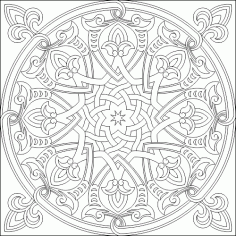 Islamic Decorative Pattern DWG File