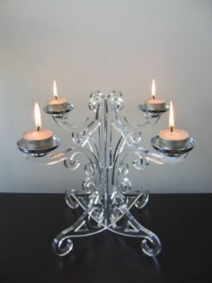 Candle Holder Laser Cut Free Vector