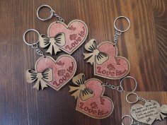 Keychains For Your Loved Ones Lasercut Free Vector