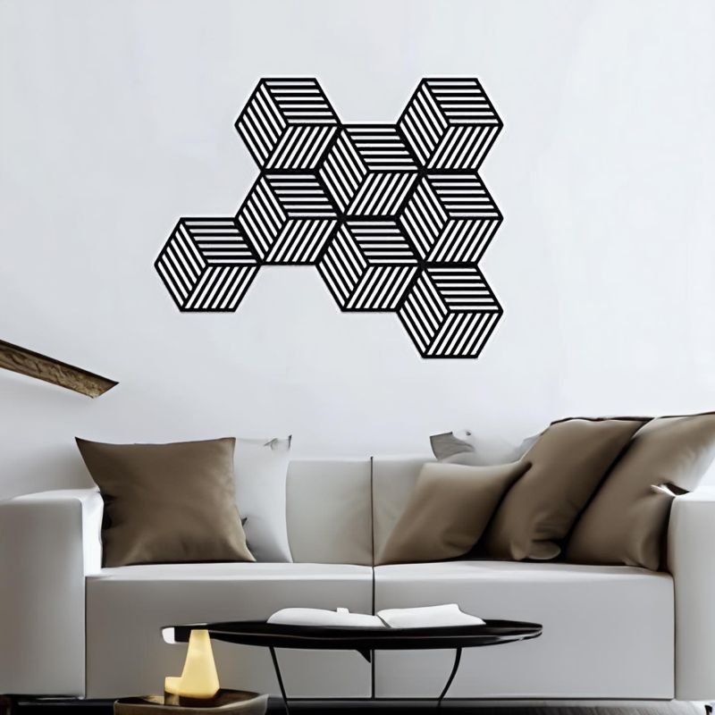 Laser Cut Polygon Wall Art Free Vector Download - 3axis.co - 3D model önizlemesi