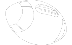American Football Ball dxf File