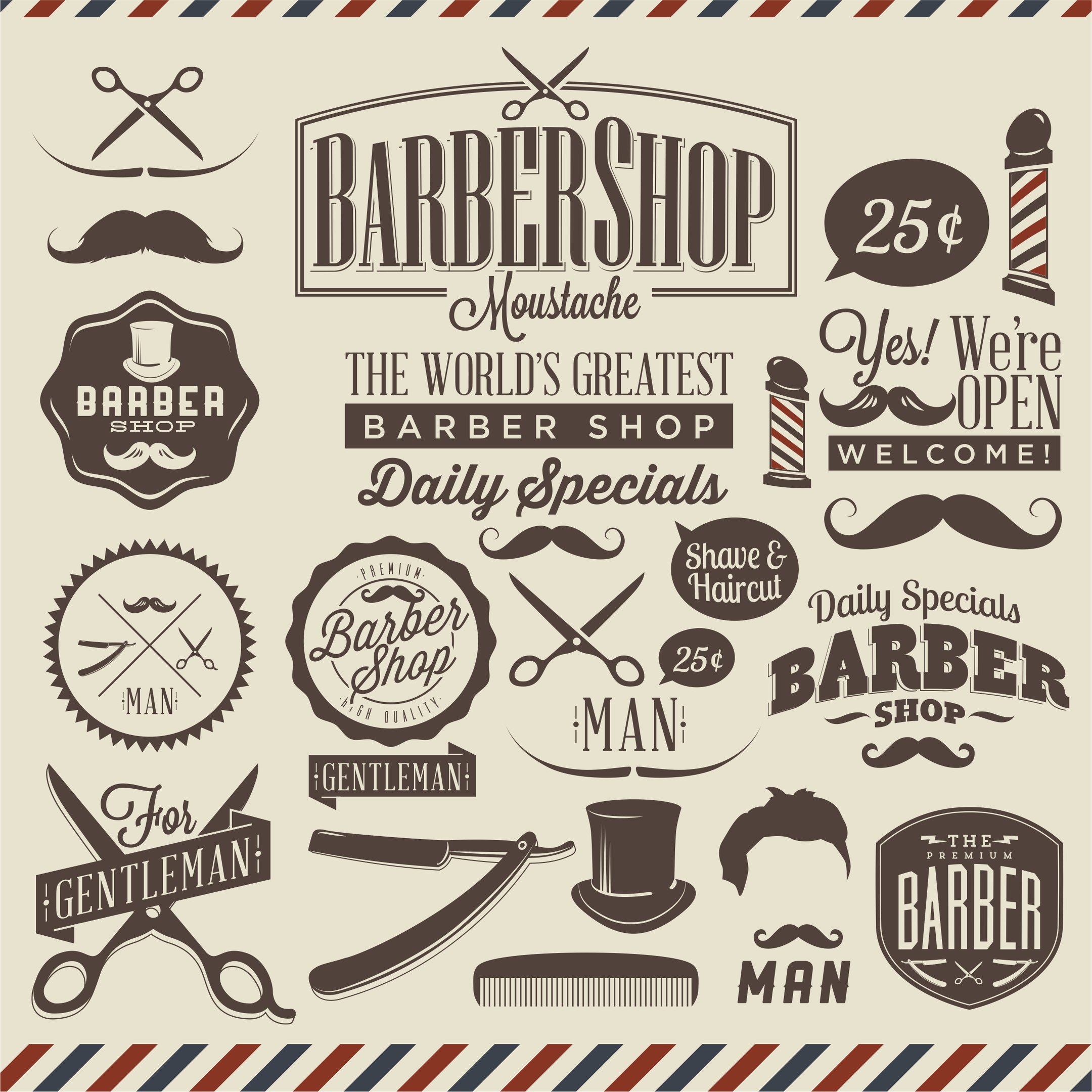 The Company Barbershop Vintage Vector Barber Shop Cli