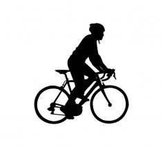 Cycle Silhouette Vector Free Vector