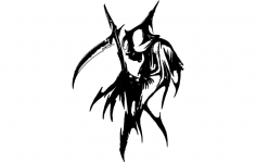tribal-grim-reaper dxf File