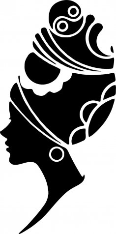 Woman Face Silhouette Vector Art jpg Image