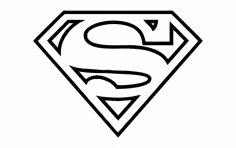 Super Man logo dxf File