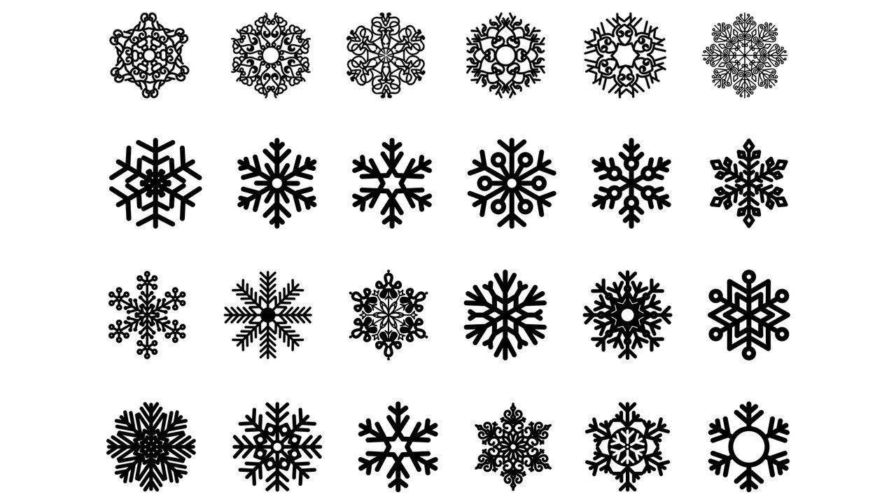 Snowflakes Free Vector cdr Download 