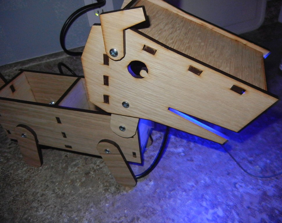 Laser Cut Wooden Dog Lamp Free Vector